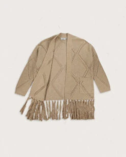 Palm Organic Cotton Cardigan - Biscuit -Passenger Clothing Store W KN KXSEJ 4799 4 3