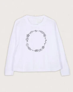 Daisy Chain Recycled Cotton LS T-Shirt - White -Passenger Clothing Store W LT 8L12K 4861 1