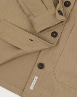 Forrest Organic Cotton Oversized Twill Overshirt - Biscuit -Passenger Clothing Store W SH EPVCY 4773 1 2
