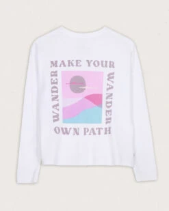 Dreamer Recycled Cotton Ls T-Shirt - White -Passenger Clothing Store W TE JFAXF 4761 2