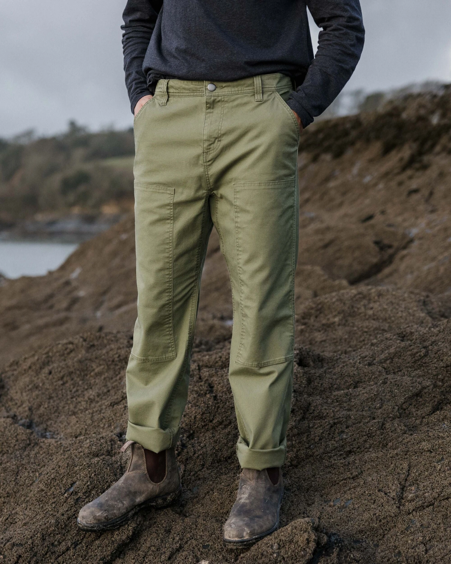 Vantage Organic Cotton Canvas Trouser - Khaki 5 Vantage Organic Cotton Canvas Trouser - Khaki - Image 3