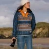 Ocean Recycled Insulated 1/2 Zip Jacket - Homespun Stripe Navy -Passenger Clothing Store YxuSTHXtxAXx3pY4AnHzU3sP33hyFshr2kJICru4ilU