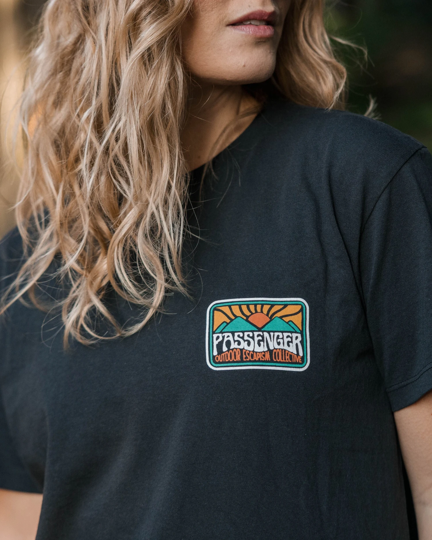 Golden Hour Recycled Cotton Oversized T-Shirt - Black 6 Golden Hour Recycled Cotton Oversized T-Shirt - Black - Image 4