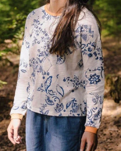 Patchwork Recycled Cotton LS T-Shirt - Off White -Passenger Clothing Store ZG 2VZyKKiJXp4D9 kWjznZABp0VvcpoEYG5EU84teQ