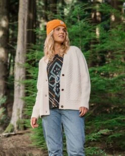 Homey Recycled Knitted Cable Cardigan - Off White -Passenger Clothing Store ZnFd 0QVdJ0syCYZMqu3c81Clcs4frz4dzMHvVkM5w8