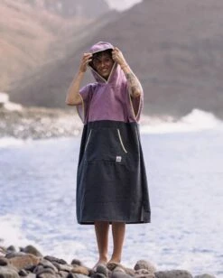 Tulum Recycled Towel Poncho - Grape / Charcoal -Passenger Clothing Store bbWPME1kaAGlR1aT4B2li EtM2jgcDfmsQ1wM6 HR8