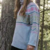 Whimsical Recycled Oversized Polo Neck Knitted Jumper - Homespun Stripe Blue Fog -Passenger Clothing Store bj4GeZgmOon5yo1igY18yoQDazIbpqx6eTCftadAjsk
