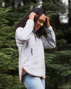 Folksy Recycled Polar Fleece - Grey Marl