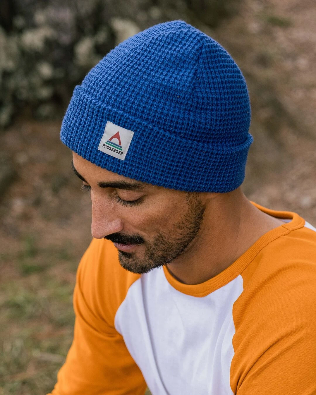 Moss Double Layer Recycled Waffle Beanie - True Blue 4 Moss Double Layer Recycled Waffle Beanie - True Blue - Image 2