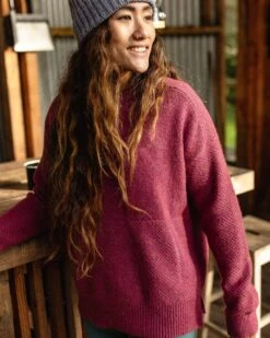 Cove Recycled Knitted Jumper - Rhubarb -Passenger Clothing Store ivvIlaaDlvXrxJdD7wf0zcZTr1kA5qkejHz7ltOH LQ