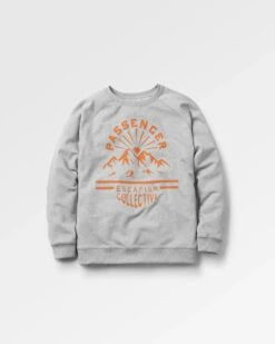 Wander Recycled Cotton Marl Sweatshirt - Light Grey Marl