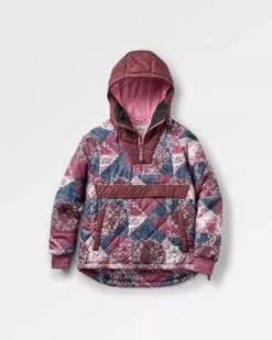 Ocean Recycled Insulated 1/2 Zip Jacket - Boho Broken Patchwork Wine -Passenger Clothing Store op7mMrgJm64x5WUaiOn8mR2le38PTw2B4cx6vXKAL9c