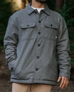 Freestyle Sherpa-Lined Overshirt - Grey Marl -Passenger Clothing Store pAyL4q9ri5cHuC9SEjFvxvZTd99XO9X8kQofjAShvko