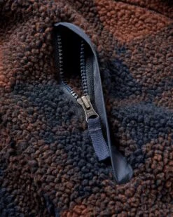 Offroad Recycled Sherpa 1/2 Zip Fleece - Chestnut/Deep Navy Check -Passenger Clothing Store tSRDW2EHAdqnv un9GGcjFsqr0iikiVKJWcyJIHU9zU