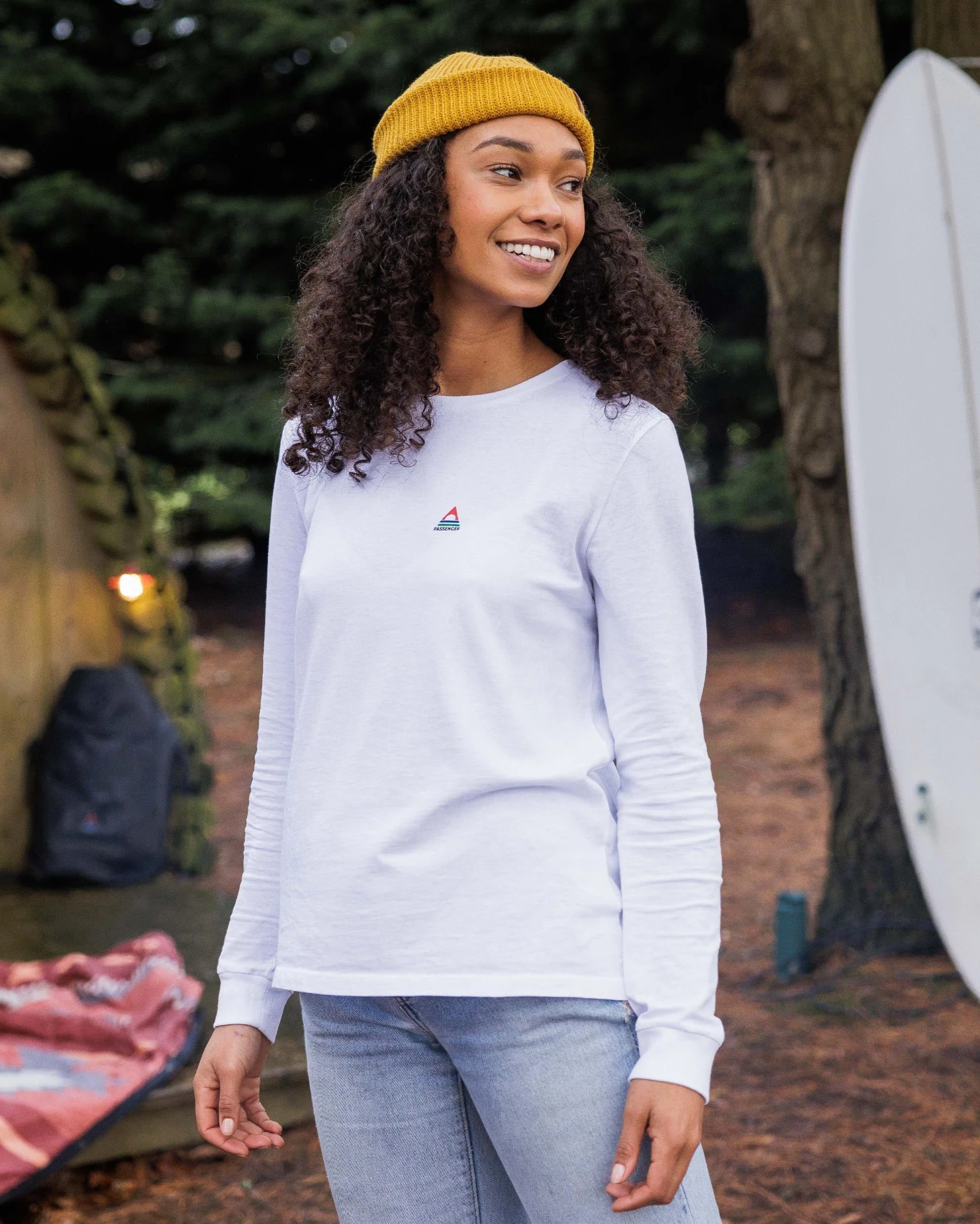 Classic Recycled Cotton LS T-Shirt - White 6 Classic Recycled Cotton LS T-Shirt - White - Image 4