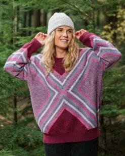 Homestead Oversized Recycled Knitted Jumper - Wine -Passenger Clothing Store vMtPVdOqXSusVY3MdiWmiGmkieKPFlTHJbd4oshx3zI