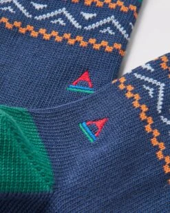 Organic Midweight Patterned Socks - Deep Navy -Passenger Clothing Store weLi7yzqwmcqEpmq QRuZ5oJYA4gOpEpiKRMJ2hMbus