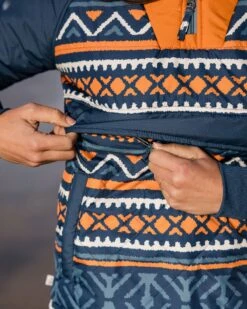 Ocean Recycled Insulated 1/2 Zip Jacket - Homespun Stripe Navy -Passenger Clothing Store yDBur2OsApbsnkJVQCoxMIS yO4GS0QzwGmYONhCFIU