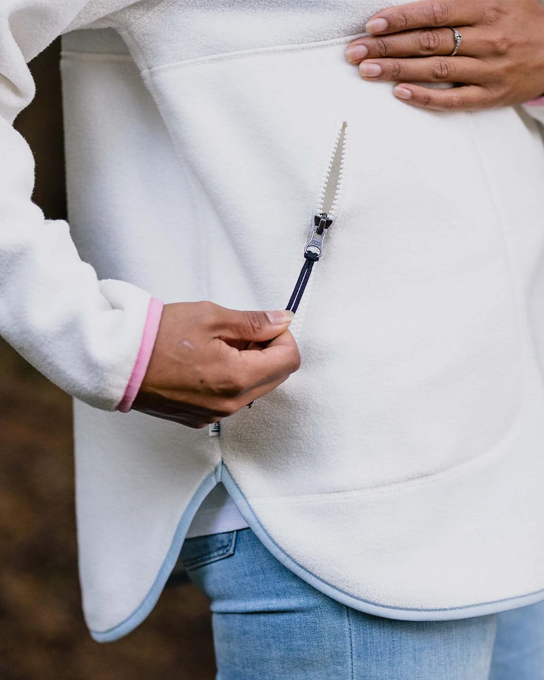 Folksy Recycled Polar Fleece - Egret 7 Folksy Recycled Polar Fleece - Egret - Image 5